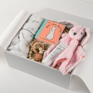 curated_gift_box_new_baby_girl_muslin_blanket_lovey_book_teether_diaper_cream_2