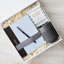 Load image into Gallery viewer, curated_gift_box_desk_notebook_coffee_insulated_tumbler_screen_wipes